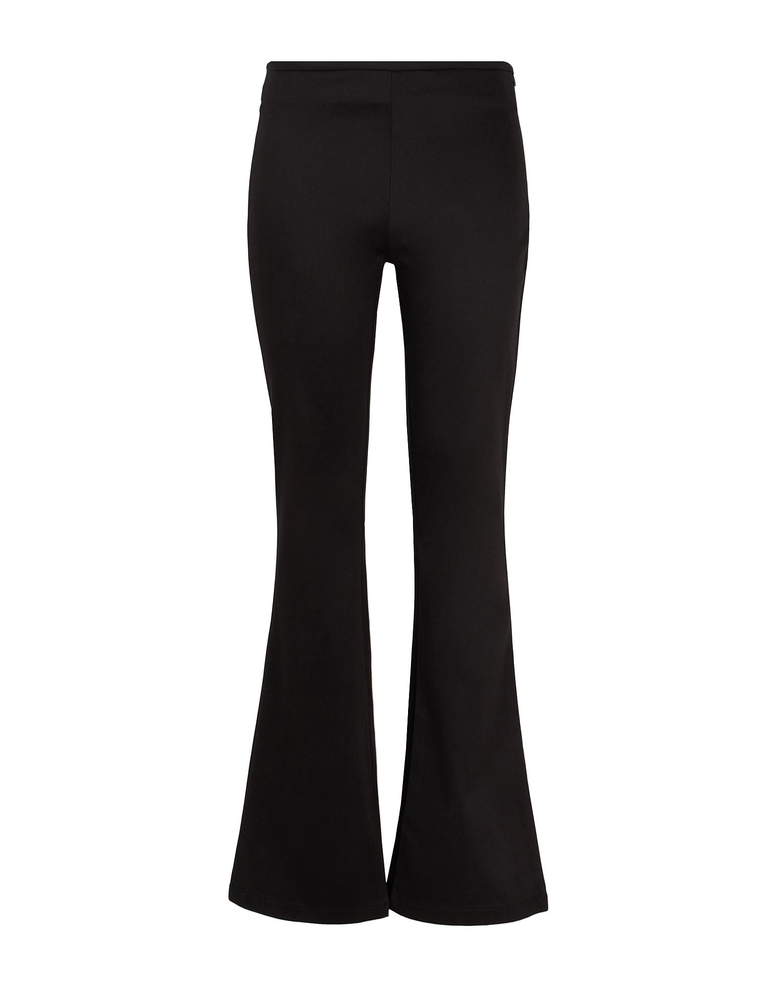 Shop 8 By Yoox Cotton High-waist Flared Pants Woman Pants Black Size 8 Cotton, Elastane