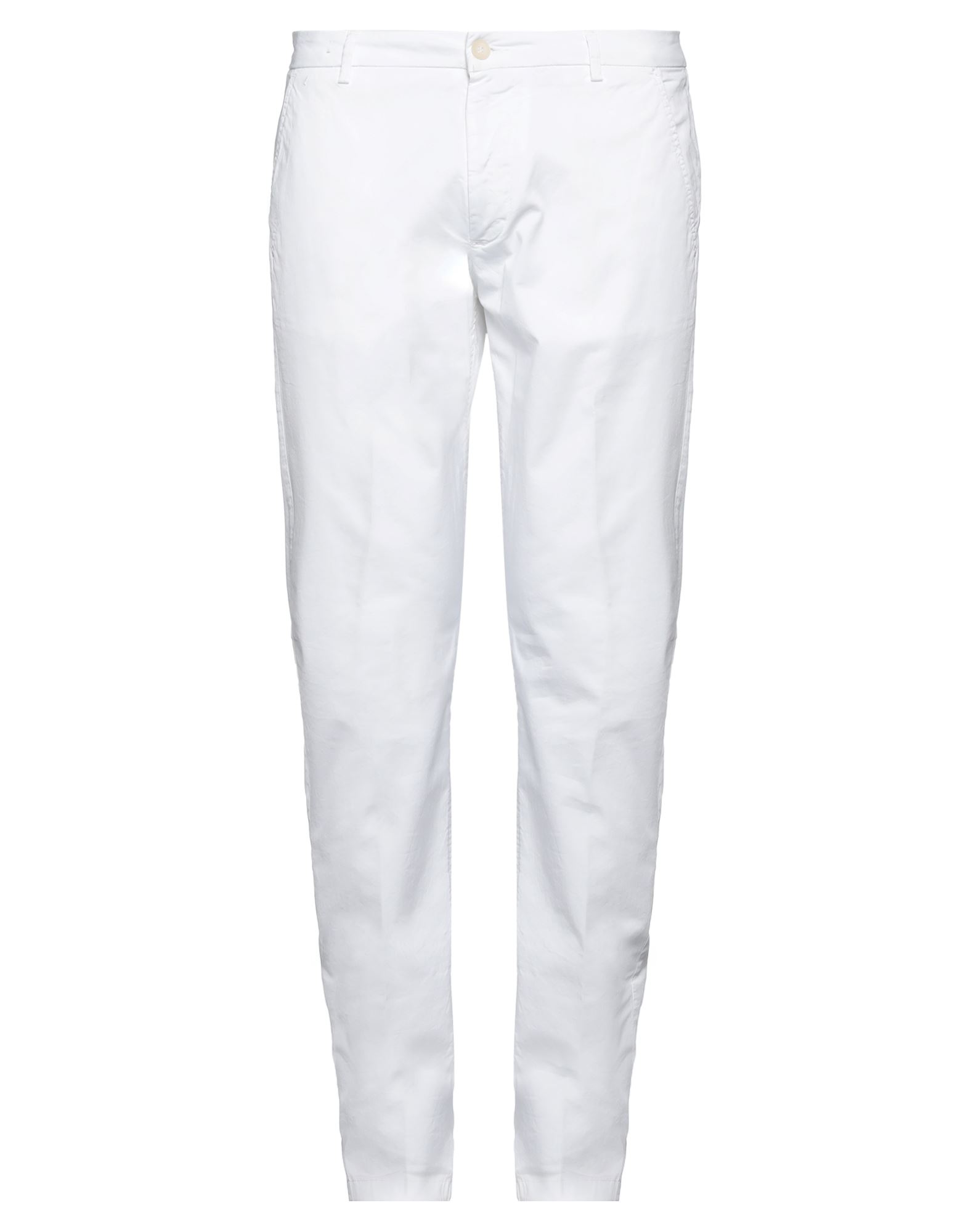 No Lab Man Pants White Size 36 Cotton, Elastane