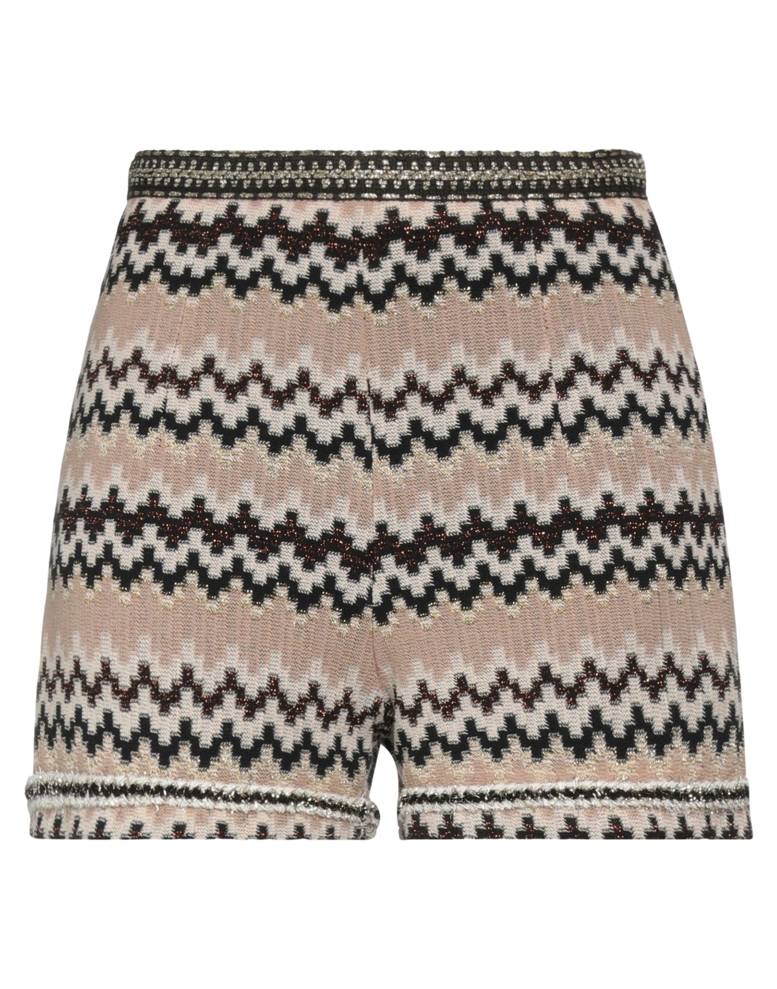 Pho® Firenze Pho Firenze Woman Shorts & Bermuda Shorts Beige Size M Cotton, Polyester, Lurex