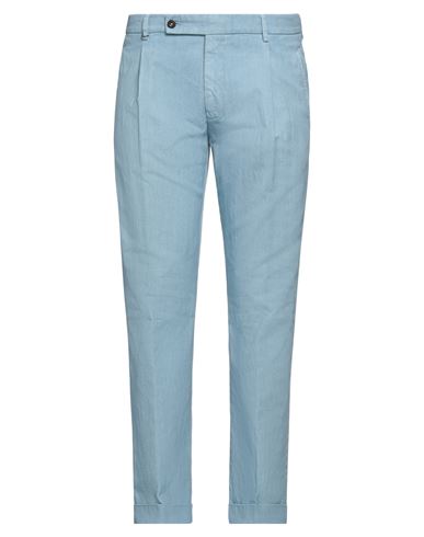 Berwich Man Pants Sky Blue Size 38 Linen, Cotton, Elastane