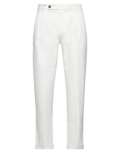 Berwich Man Pants White Size 32 Linen, Cotton, Elastane