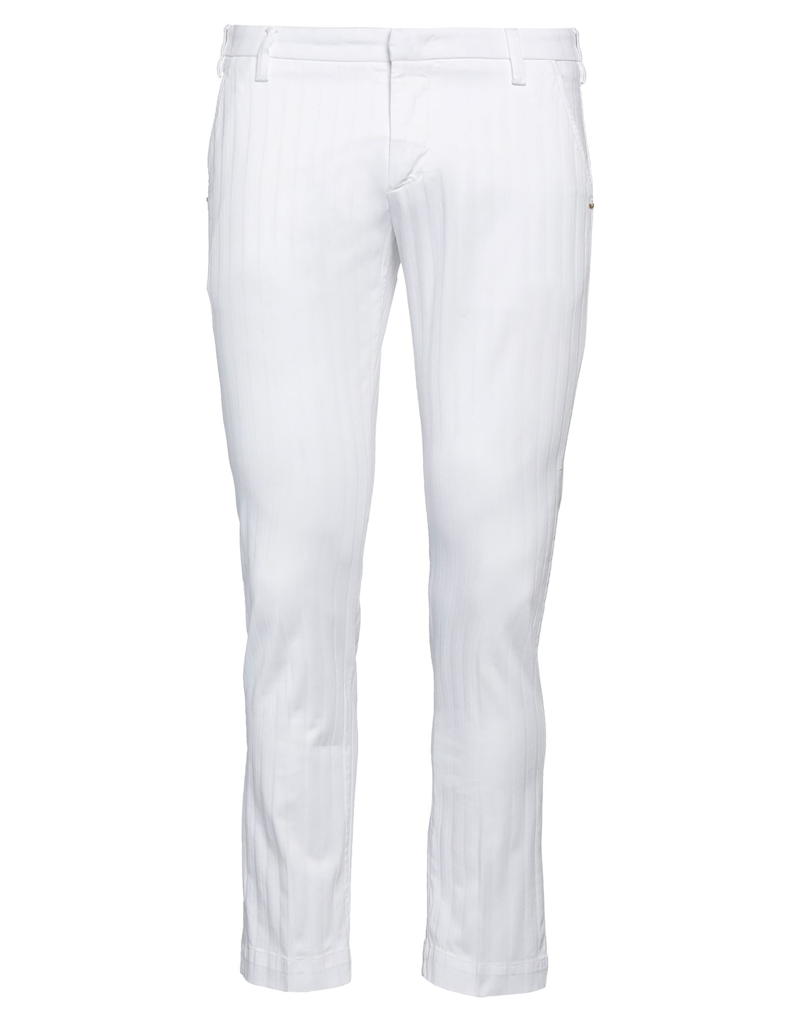 Shop Entre Amis Man Pants White Size 40 Cotton, Elastane