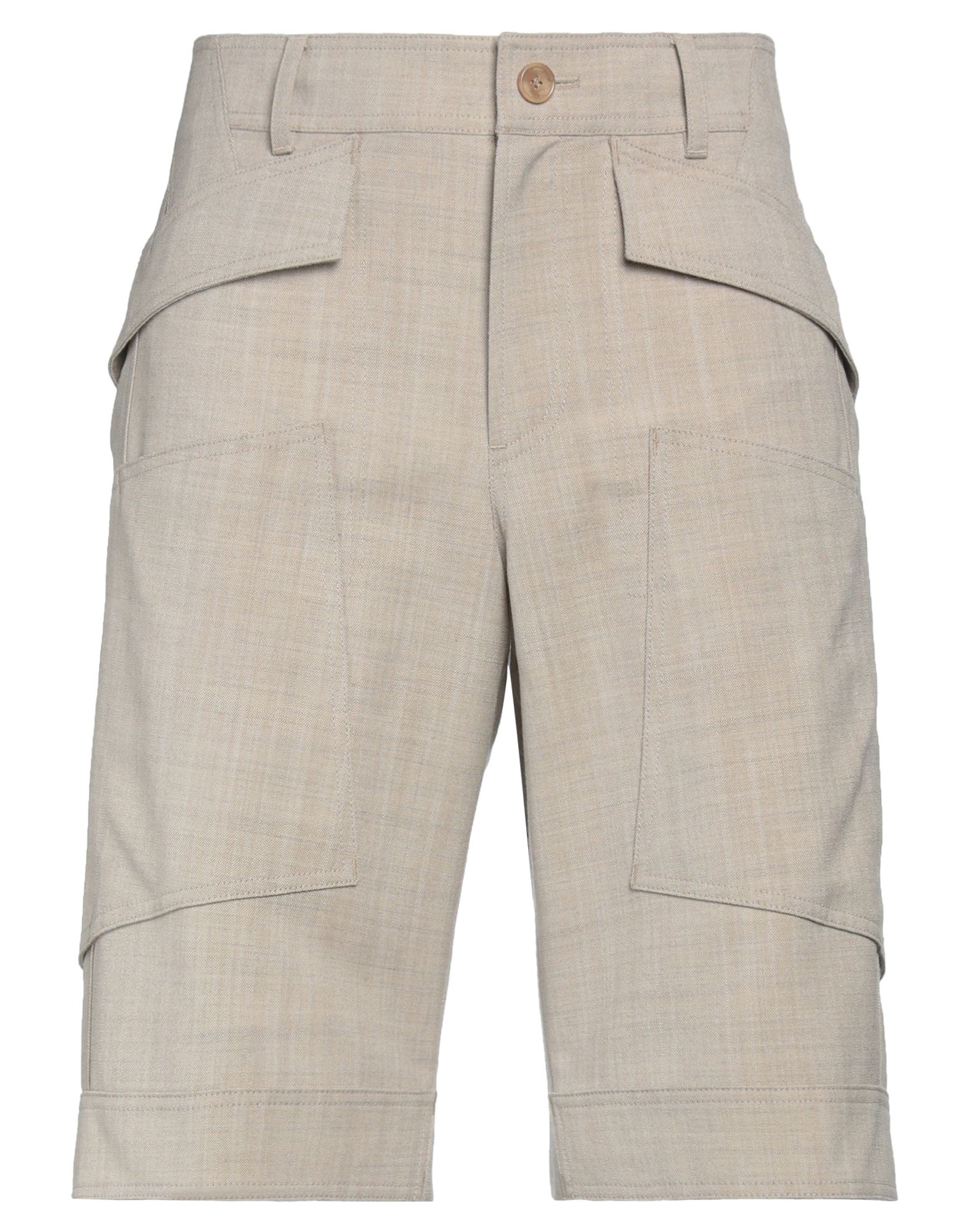 Burberry Men Grain De Poudre Wool Bermuda Shorts In Beige