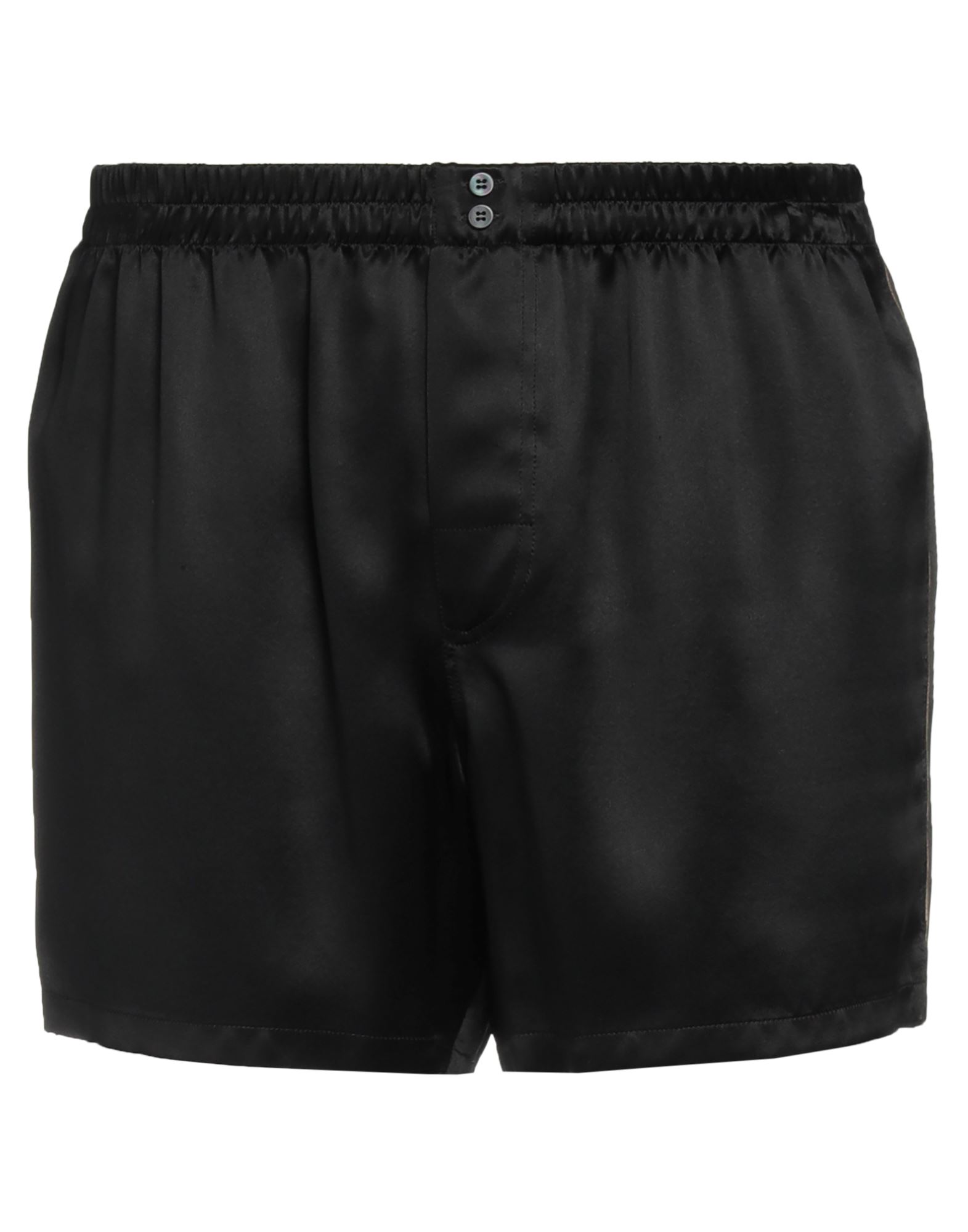 Dolce & Gabbana Man Shorts & Bermuda Shorts Black Size 36 Silk