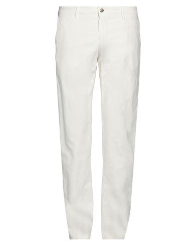 Shop Incotex Man Pants Ivory Size 35 Cotton, Elastane In White