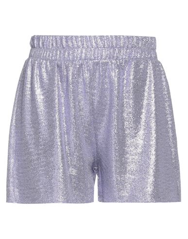 Soallure Woman Shorts & Bermuda Shorts Light Purple Size 4 Nylon, Elastane, Metallic Fiber