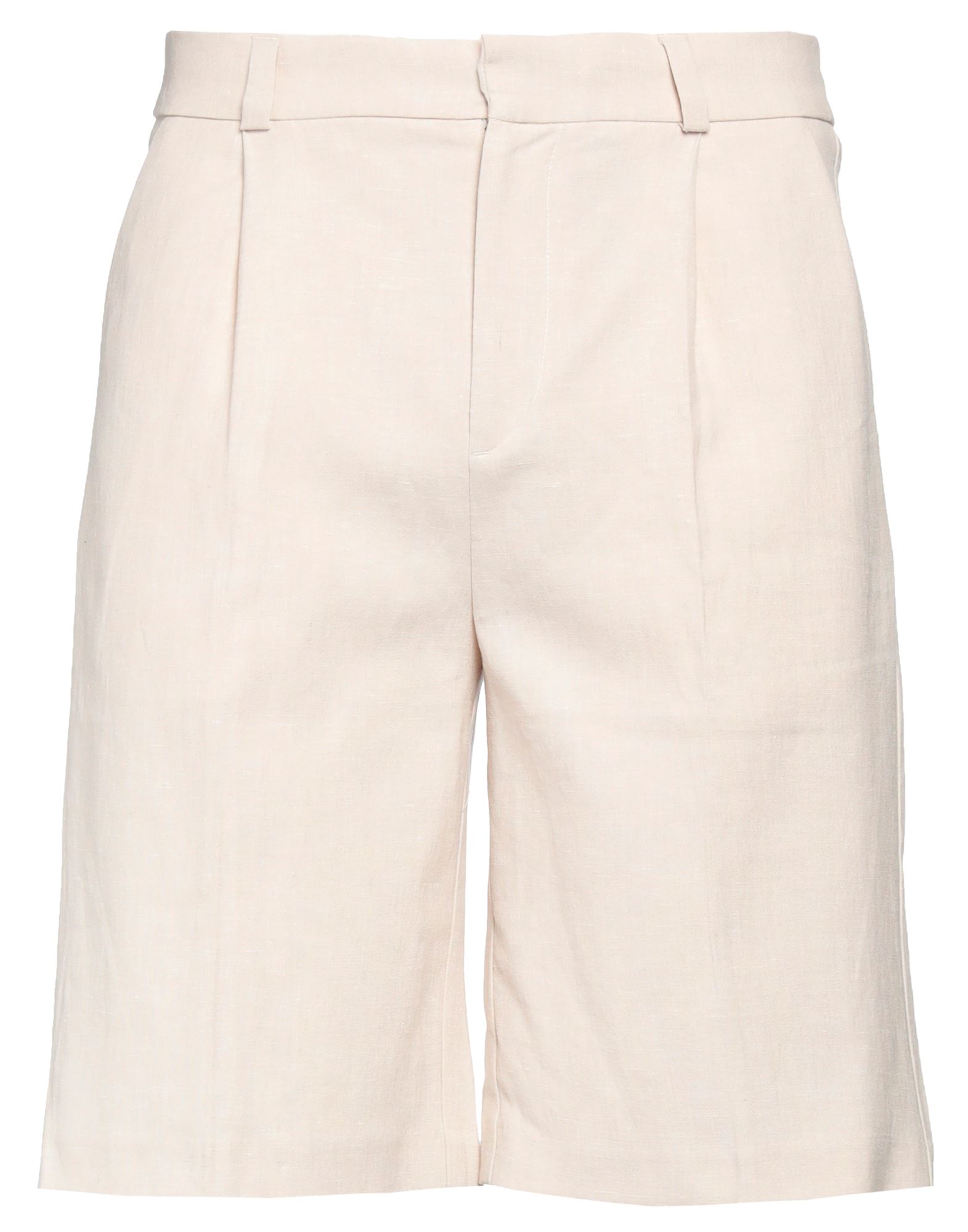 Kiefermann Man Shorts & Bermuda Shorts Beige Size M Linen, Polyester, Viscose, Elastane