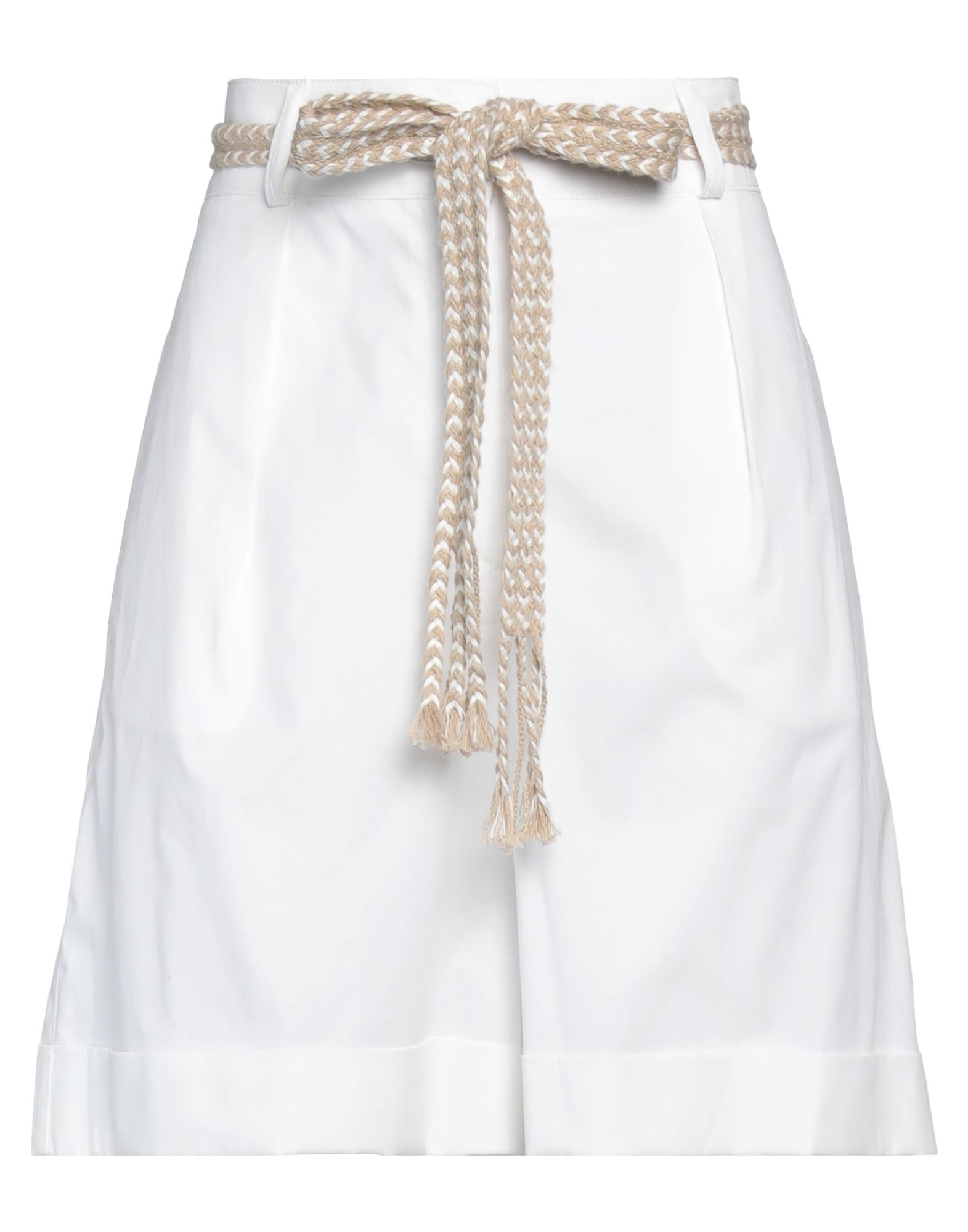 Sfizio Woman Shorts & Bermuda Shorts White Size 0 Cotton, Elastane