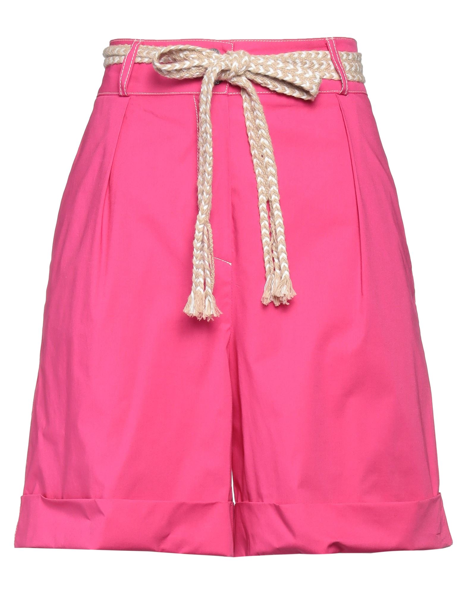 Sfizio Woman Shorts & Bermuda Shorts Fuchsia Size 6 Cotton, Elastane In Pink