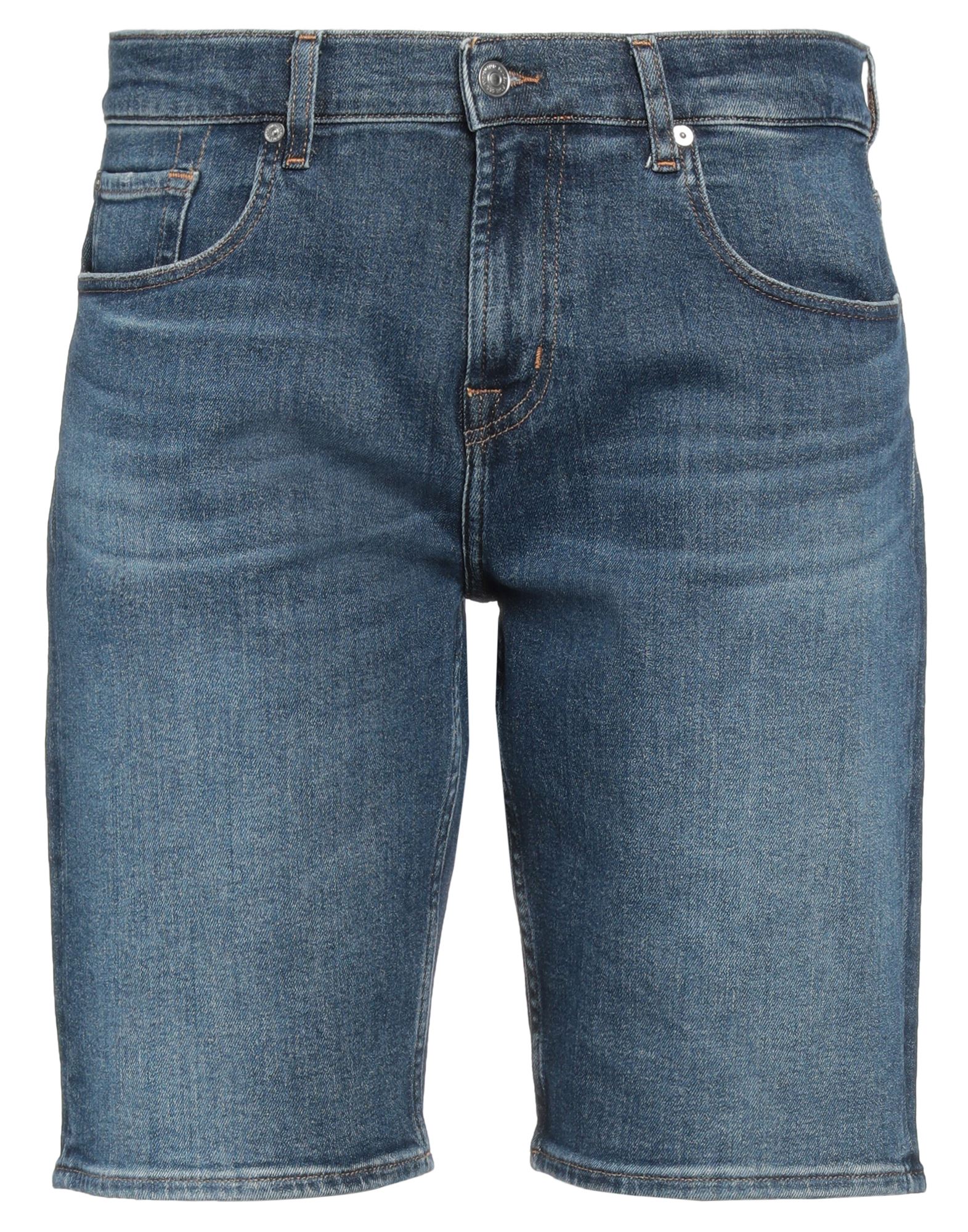 7 For All Mankind Denim Shorts In Blue