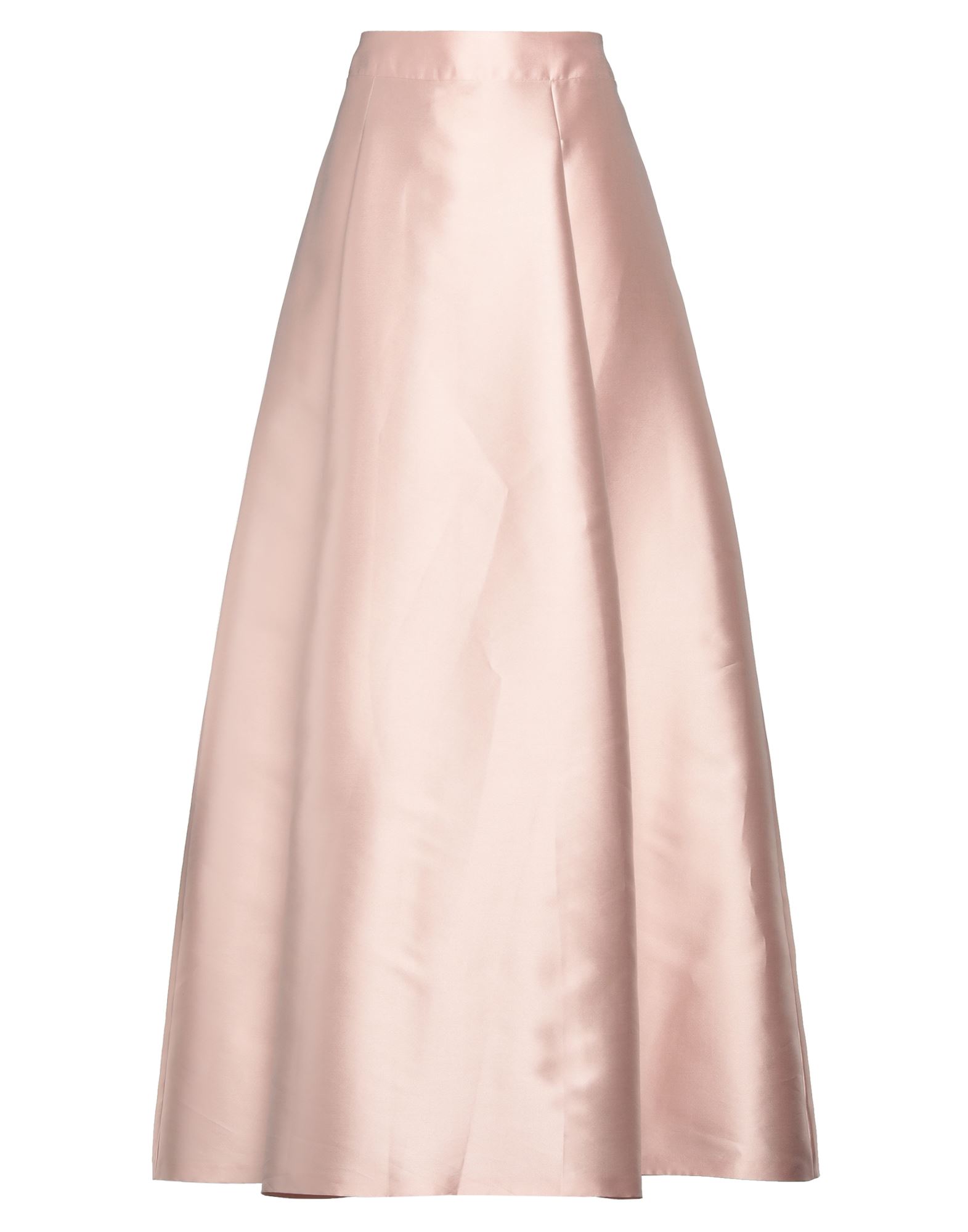 Alberta Ferretti Flowing Maxi Skirt In Lightweight Polyester Fabric In Blush