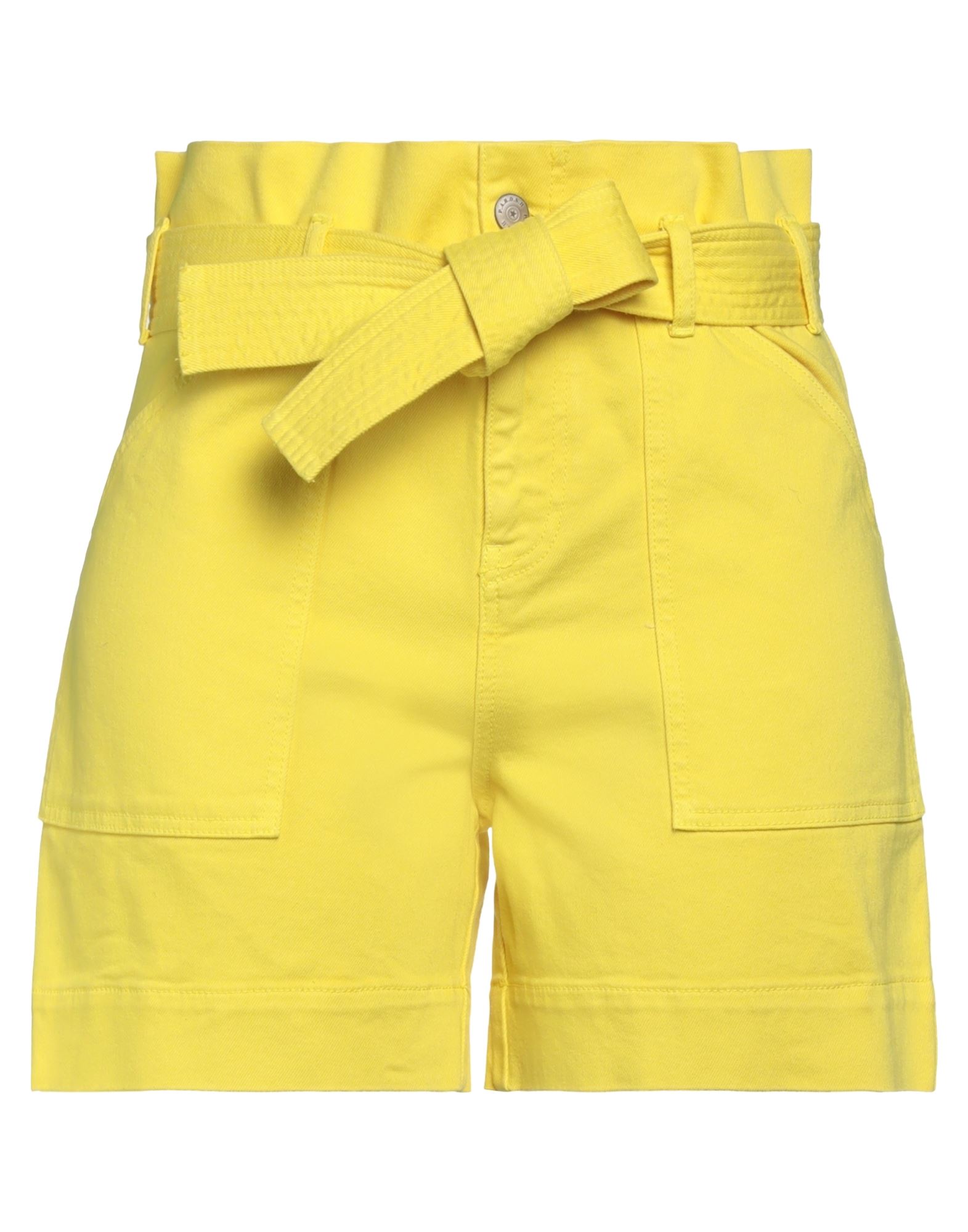 P.a.r.o.s.h P. A.r. O.s. H. Woman Shorts & Bermuda Shorts Yellow Size L Cotton, Elastane