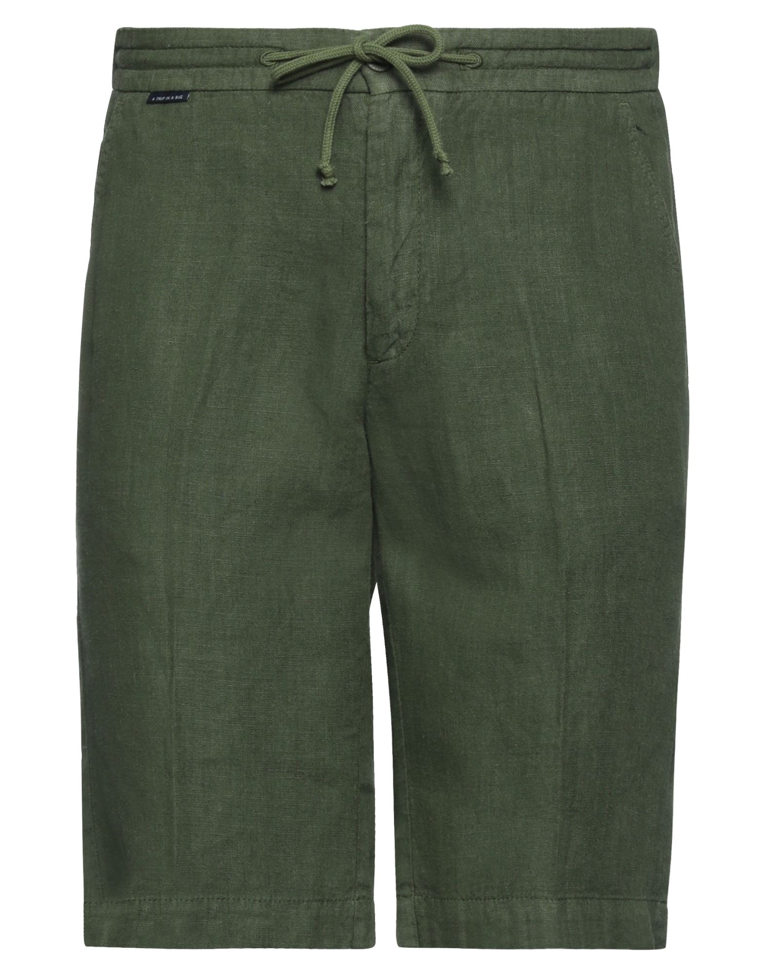 04651/a Trip In A Bag Man Shorts & Bermuda Shorts Military Green Size S Linen