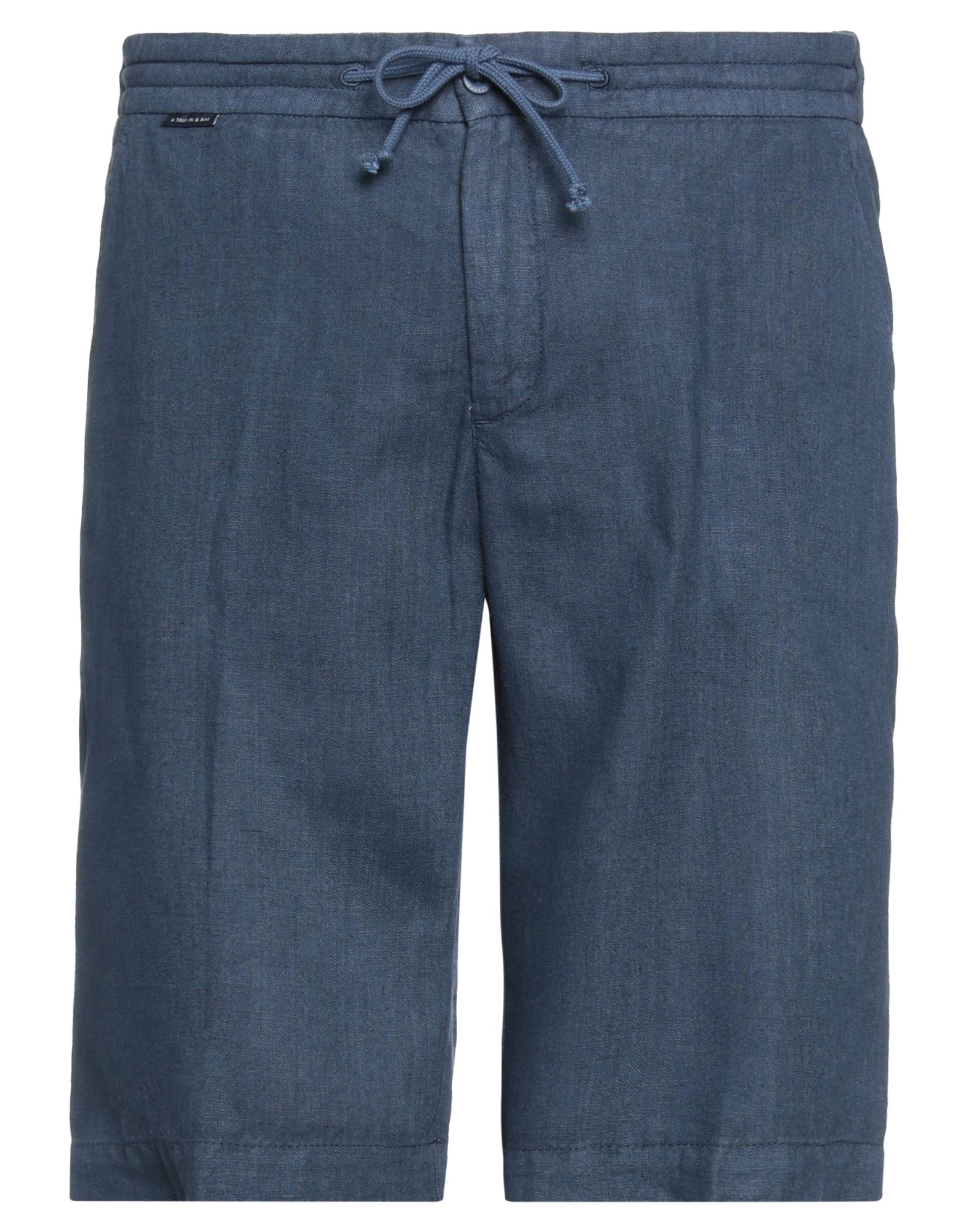 04651/a Trip In A Bag Man Shorts & Bermuda Shorts Midnight Blue Size Xl Linen In Navy Blue