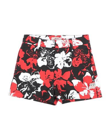 N°21 Babies' Toddler Girl Shorts & Bermuda Shorts Red Size 4 Cotton, Elastane