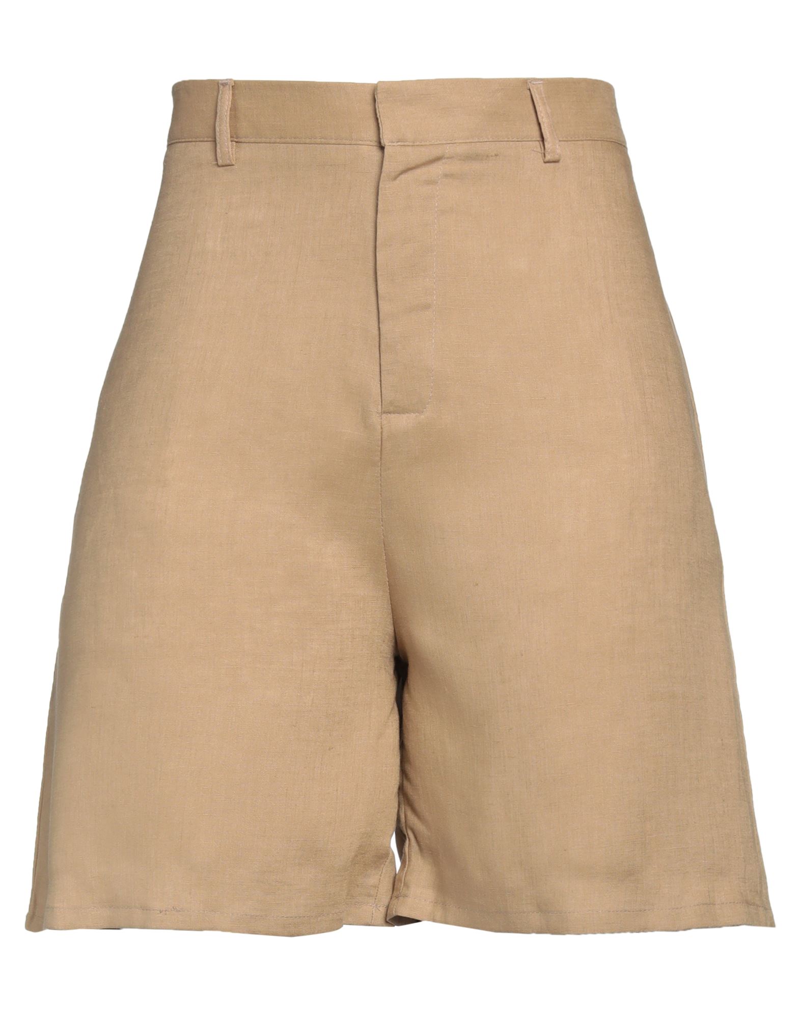 Marsēm Woman Shorts & Bermuda Shorts Camel Size 16 Linen In Beige