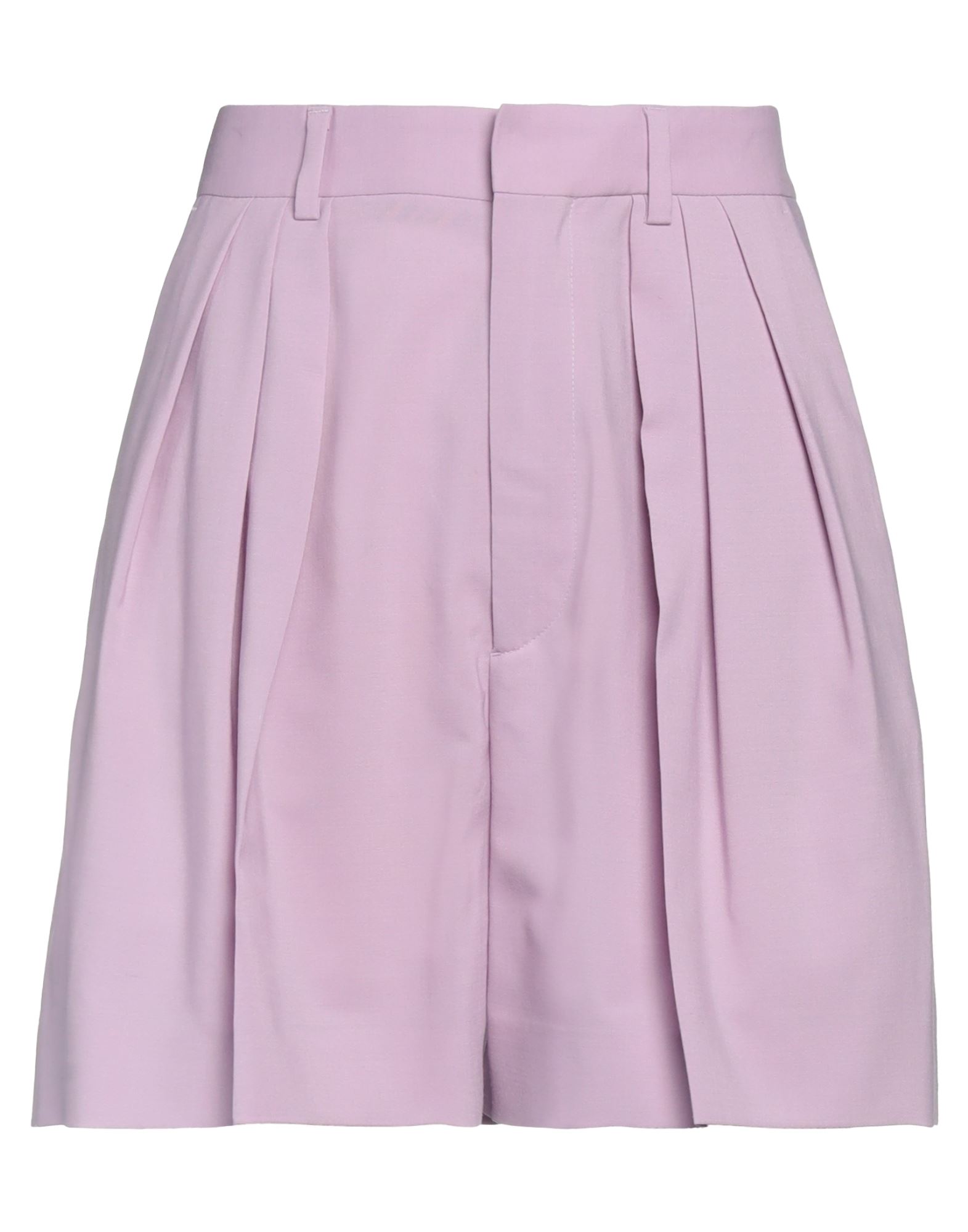 Dsquared2 Woman Shorts & Bermuda Shorts Lilac Size 2 Polyester, Virgin Wool, Elastane In Purple