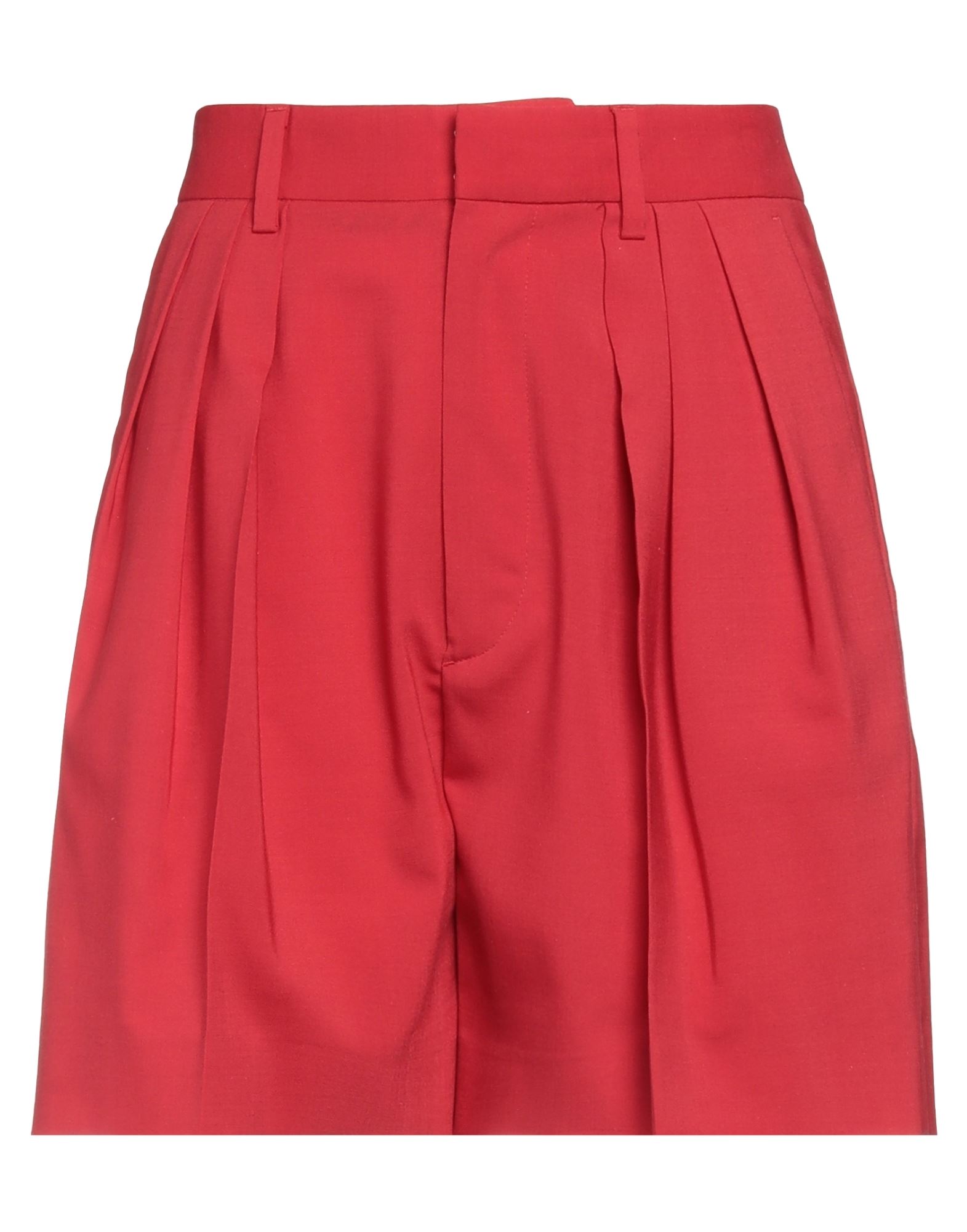 Dsquared2 Woman Shorts & Bermuda Shorts Red Size 10 Polyester, Virgin Wool, Elastane