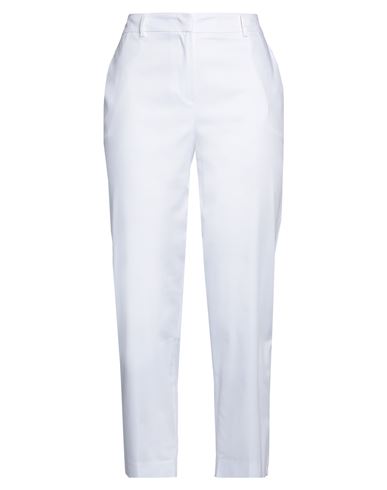 Hanita Woman Cropped Pants White Size 8 Polyester, Elastane