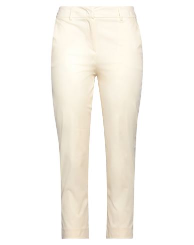 Hanita Woman Cropped Pants Cream Size 10 Polyester, Elastane In White