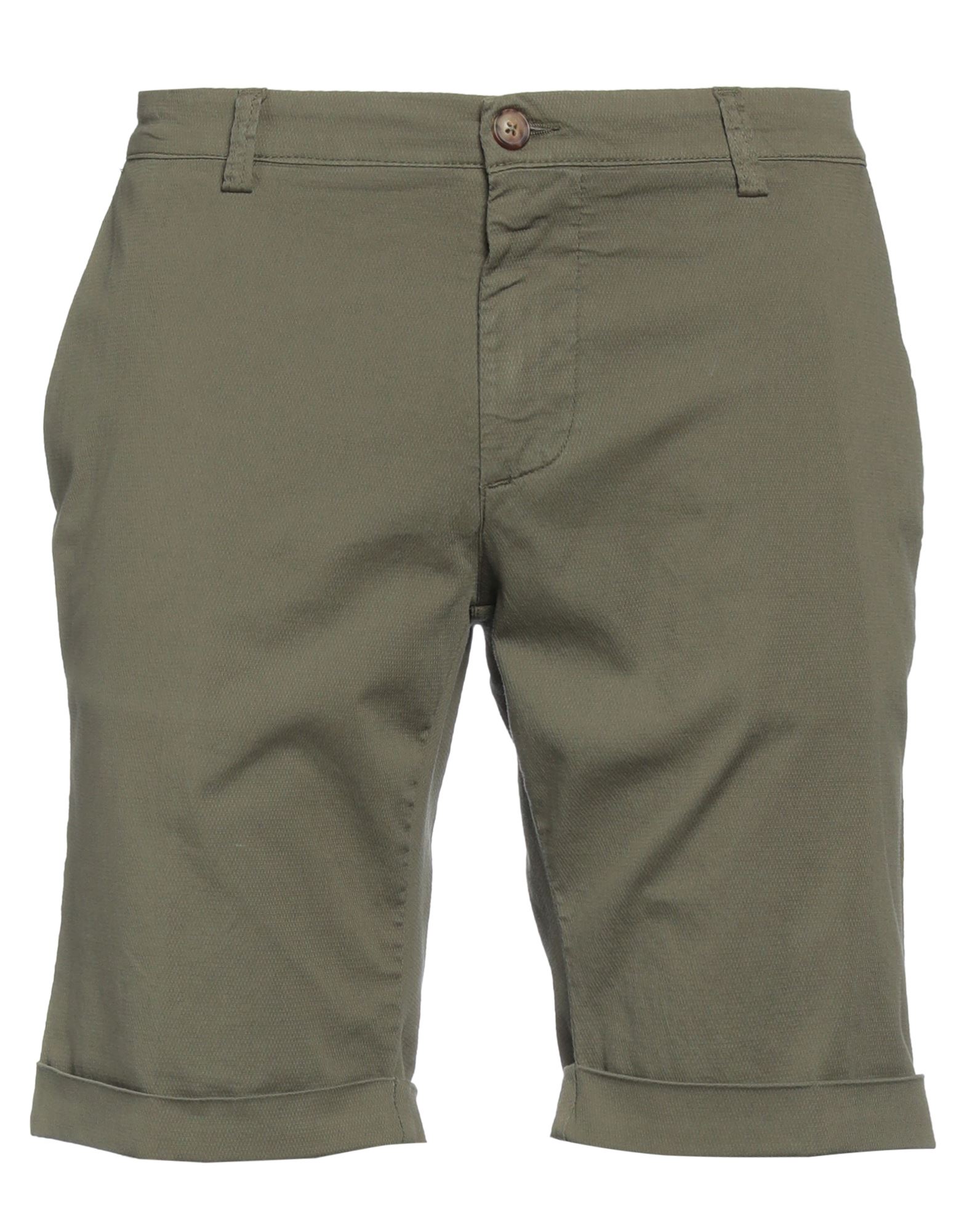 Trussardi Man Shorts & Bermuda Shorts Military Green Size 38 Cotton, Elastane
