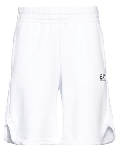 Ea7 Man Shorts & Bermuda Shorts White Size M Cotton