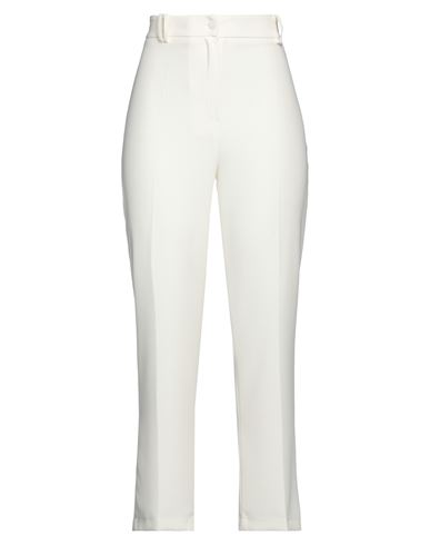 Shop Hebe Studio Woman Pants Cream Size 10 Polyester In White