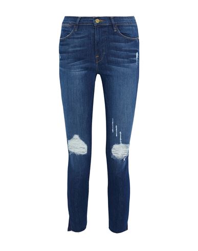 Frame Woman Jeans Blue Size 23 Cotton, Polyester, Elastane