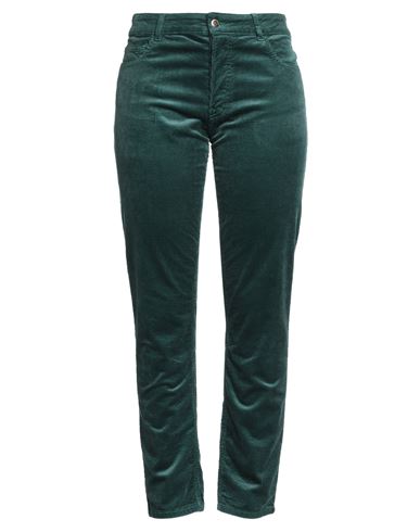 Emporio Armani Woman Pants Emerald Green Size 32 Cotton, Modal, Elastane