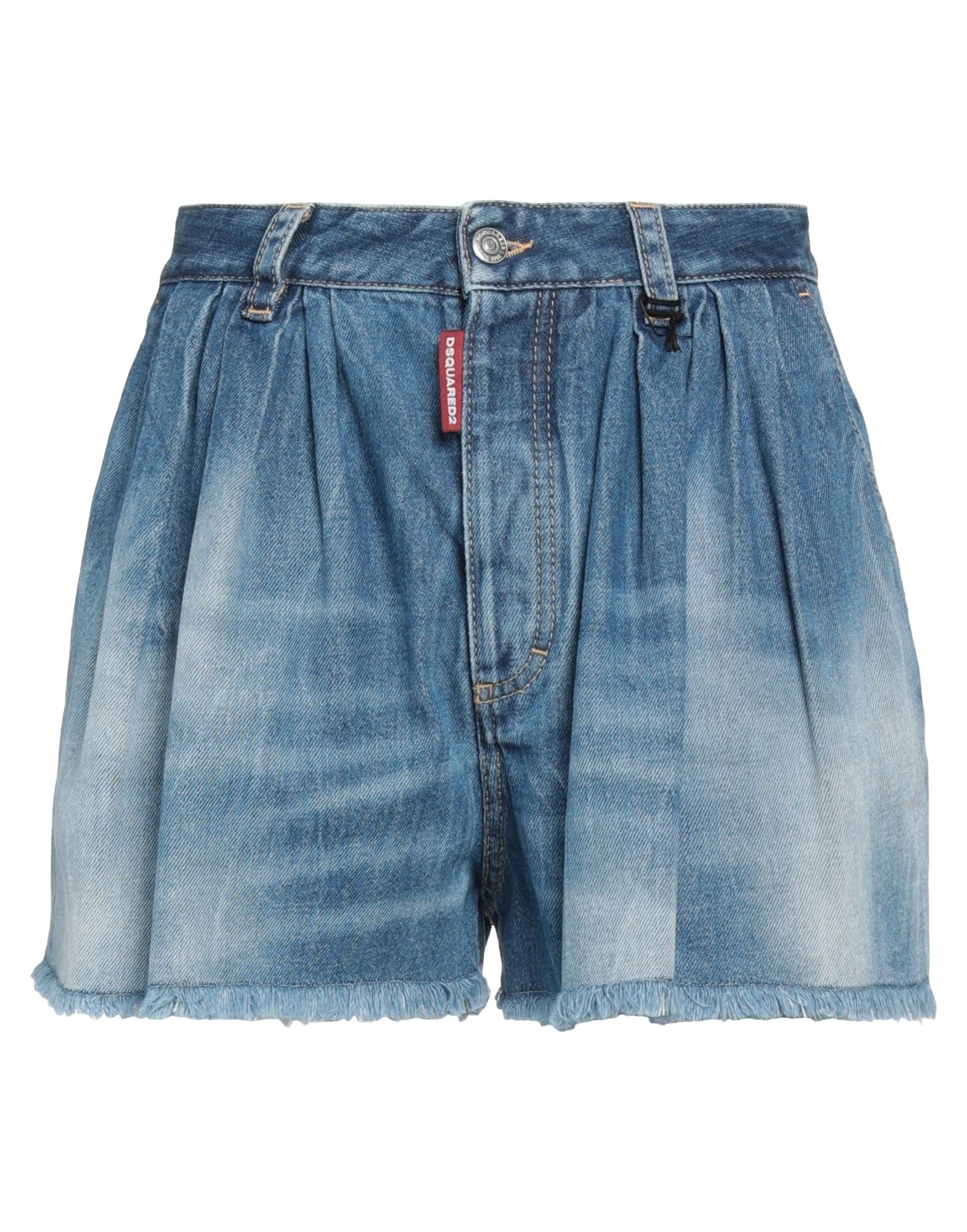 Shop Dsquared2 Woman Denim Shorts Blue Size 6 Cotton, Elastane
