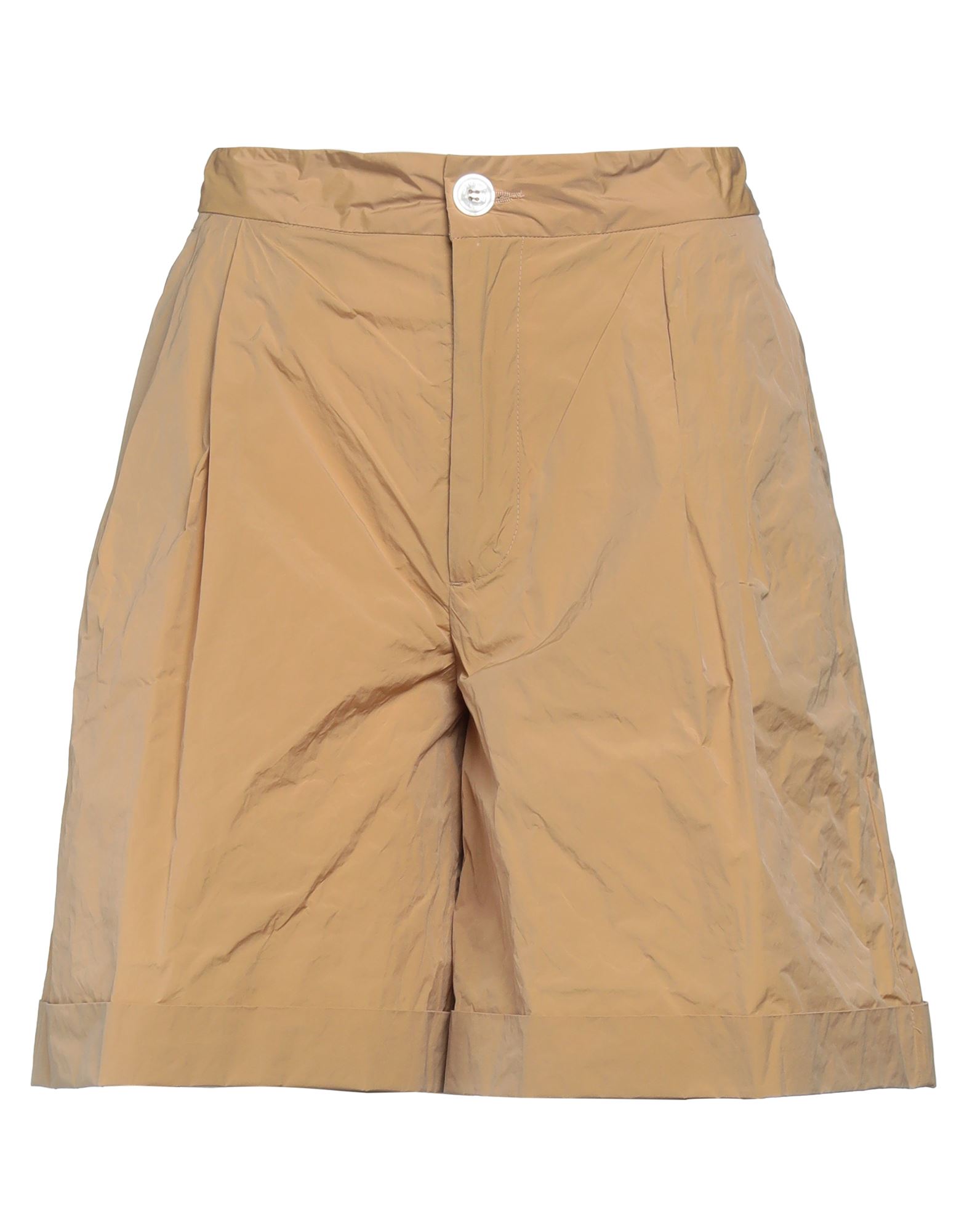 Dsquared2 Woman Shorts & Bermuda Shorts Camel Size 6 Polyester, Polyamide In Beige
