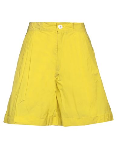 Dsquared2 Woman Shorts & Bermuda Shorts Yellow Size 2 Polyester, Polyamide
