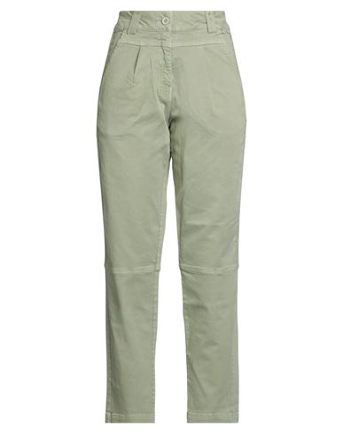 Aeronautica Militare Woman Pants Sage Green Size 8 Cotton
