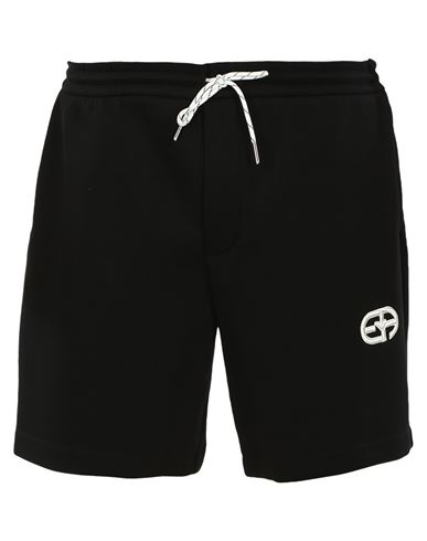 Emporio Armani Man Shorts & Bermuda Shorts Black Size L Cotton, Polyester, Elastane