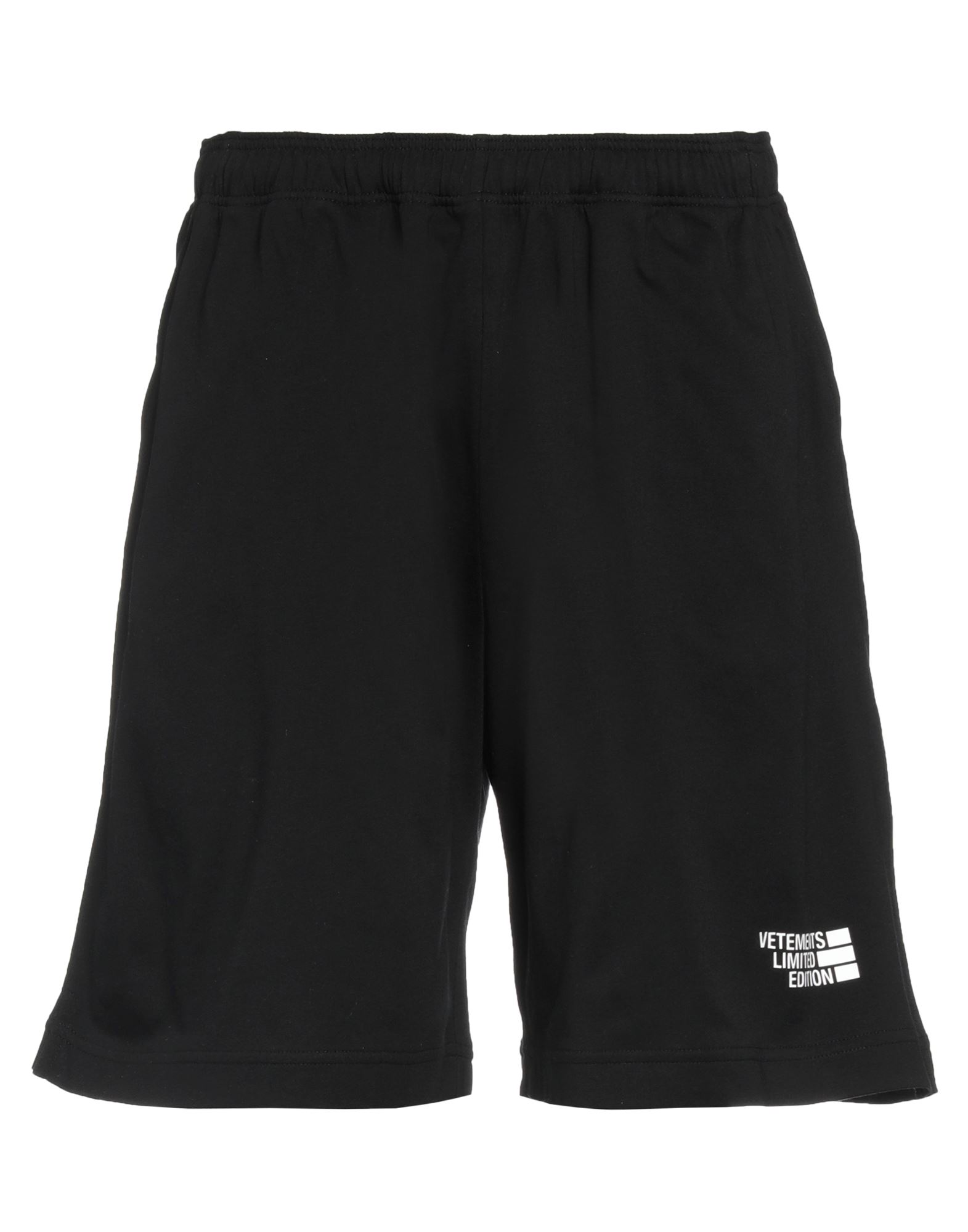 Vetements Man Shorts & Bermuda Shorts Black Size M Cotton