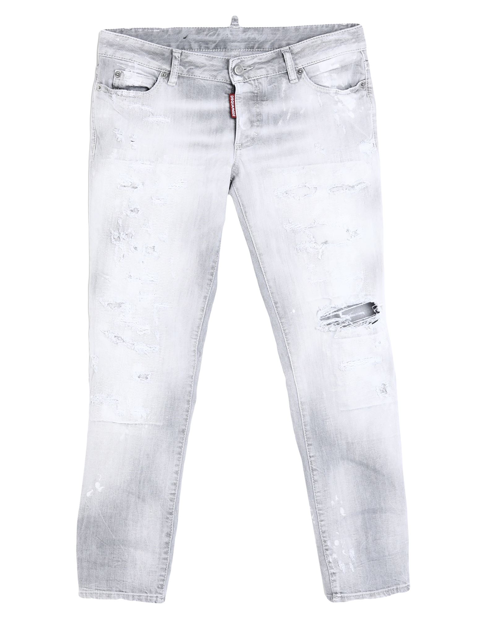 Dsquared2 Woman Jeans Light Grey Size 10 Cotton, Elastane