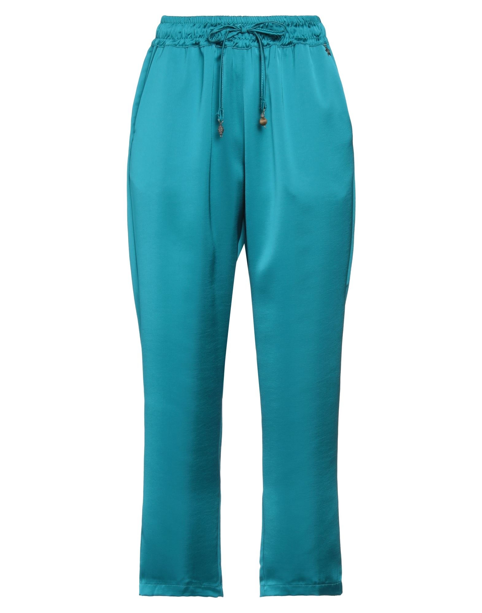SOUVENIR SOUVENIR WOMAN PANTS TURQUOISE SIZE XS POLYESTER 