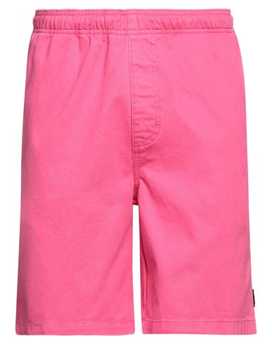 Stussy Man Shorts & Bermuda Shorts Fuchsia Size Xl Cotton In Pink