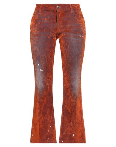 Dsquared2 Woman Pants Rust Size 4 Cotton, Elastane, Viscose In Red