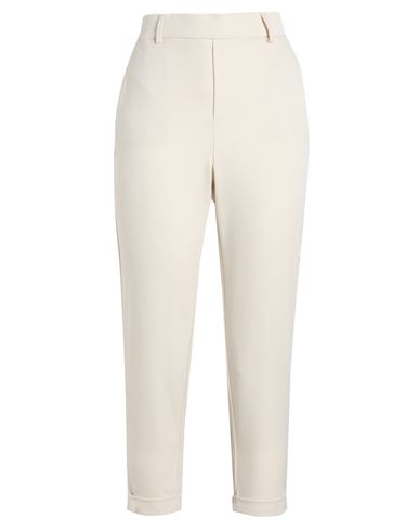 Shop Vero Moda Woman Pants Ivory Size Xl-30l Polyester, Viscose, Elastane In White