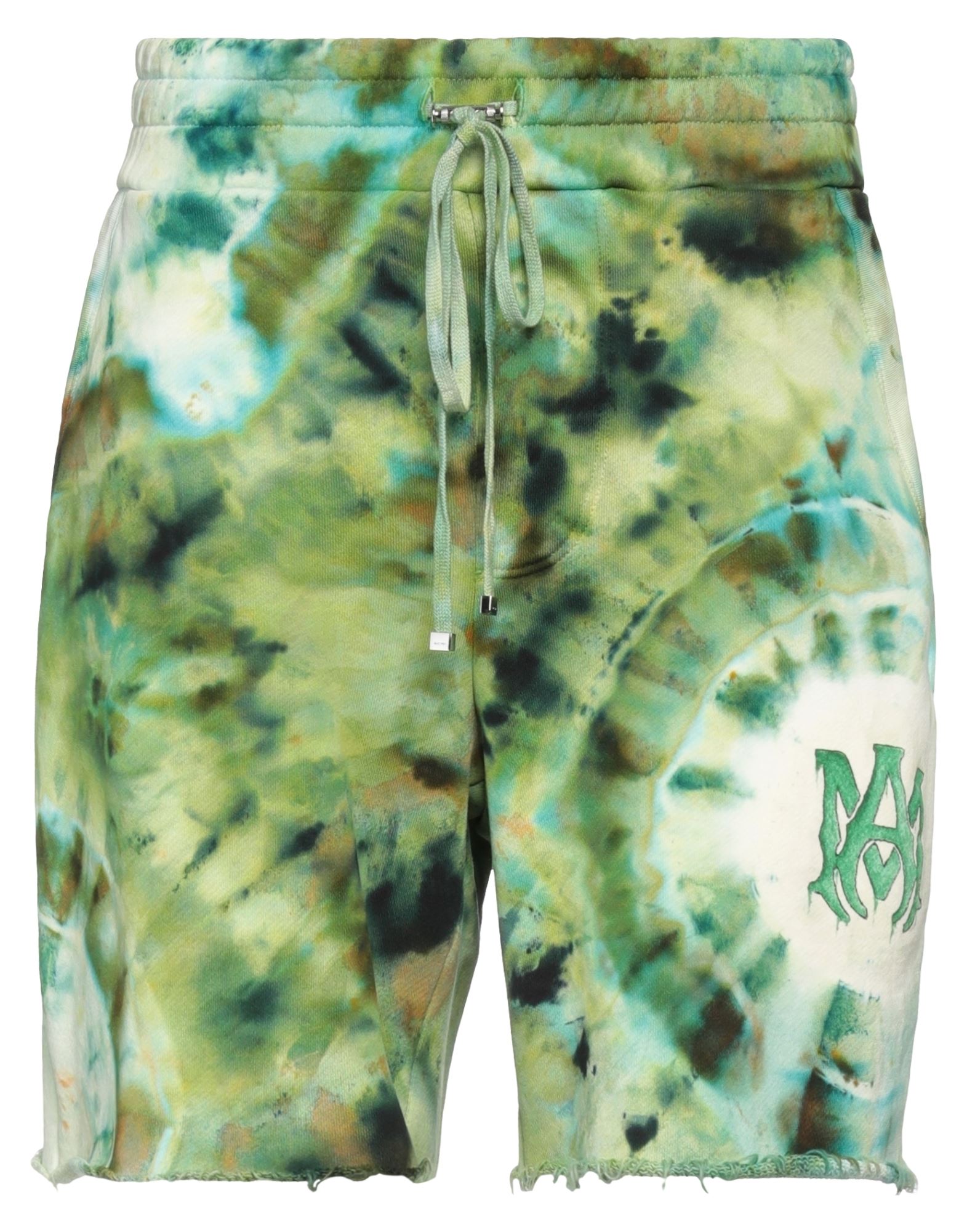 Amiri Man Shorts & Bermuda Shorts Green Size 34 Cotton