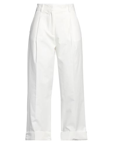 Manila Grace Woman Pants White Size 10 Cotton