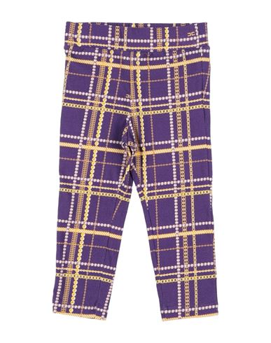 Elisabetta Franchi Babies'  Toddler Girl Leggings Purple Size 4 Cotton, Elastane