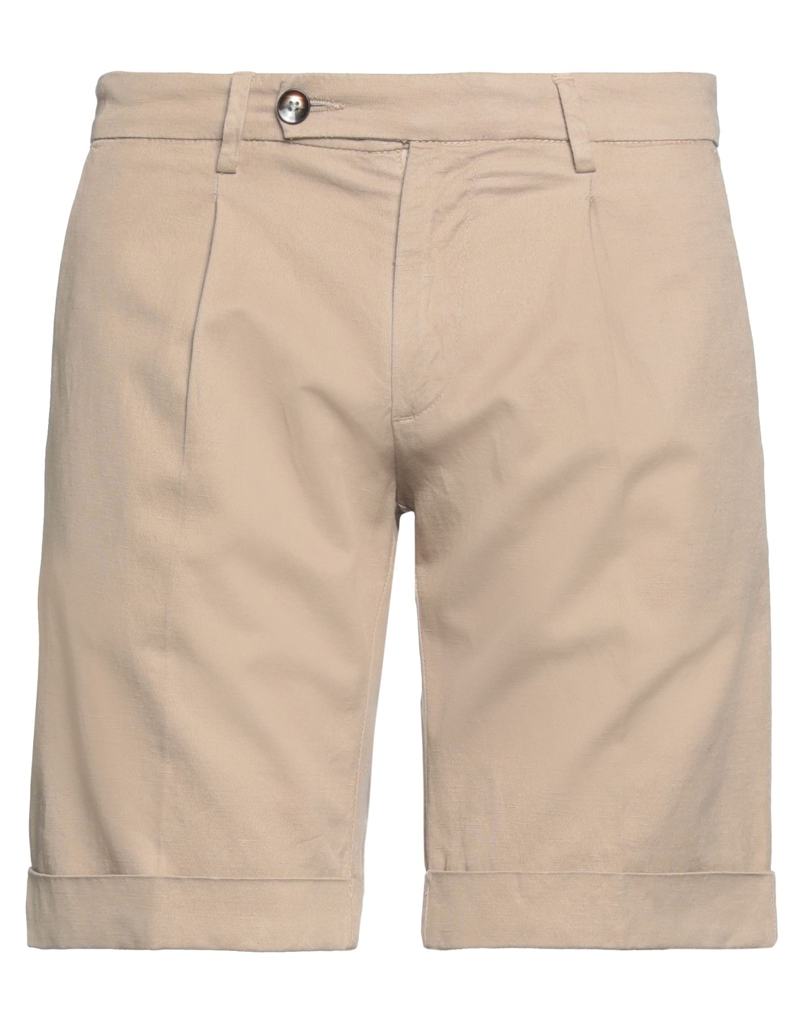 Michael Coal Man Shorts & Bermuda Shorts Beige Size 34 Cotton, Linen, Elastane