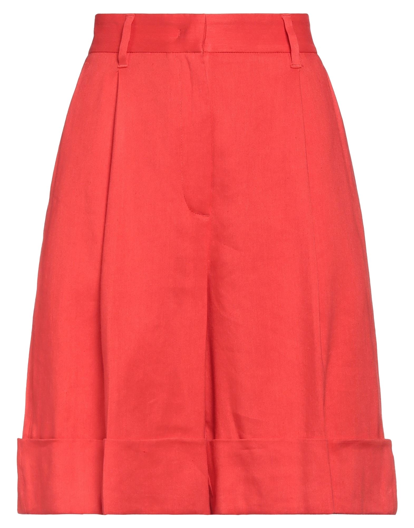 Lorena Antoniazzi Woman Shorts & Bermuda Shorts Red Size 4 Linen, Viscose, Elastane