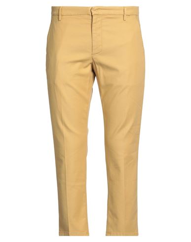 Dondup Man Pants Mustard Size 36 Cotton, Lycra, Elastane In Yellow