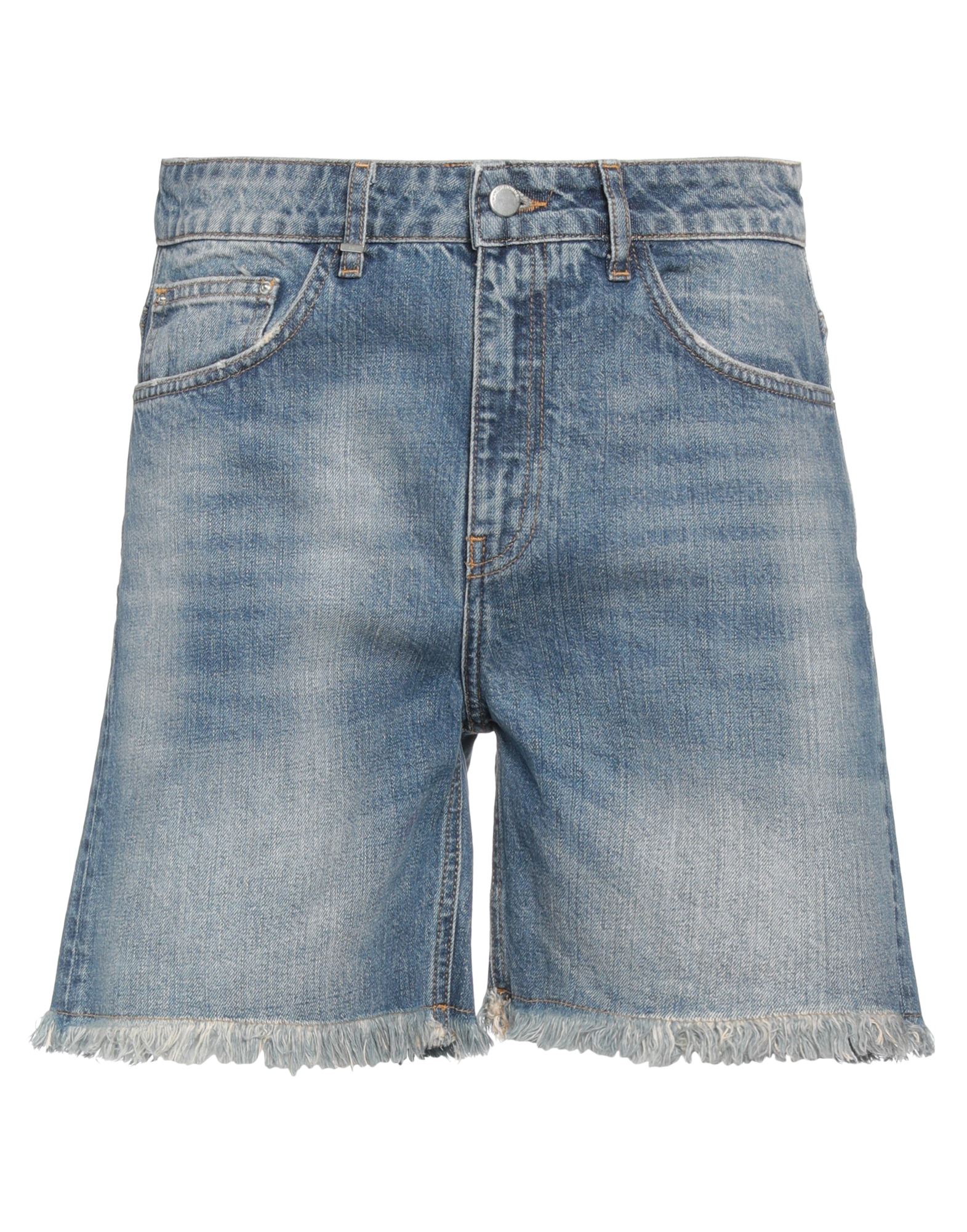 Shop Flaneur Homme Man Denim Shorts Blue Size 34 Cotton, Pes - Polyethersulfone, Elastane