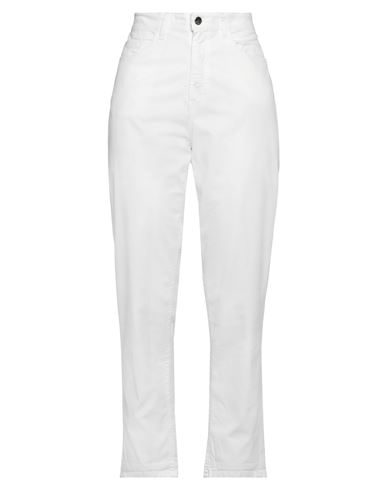 Kaos Jeans Woman Pants White Size 31 Cotton, Elastane
