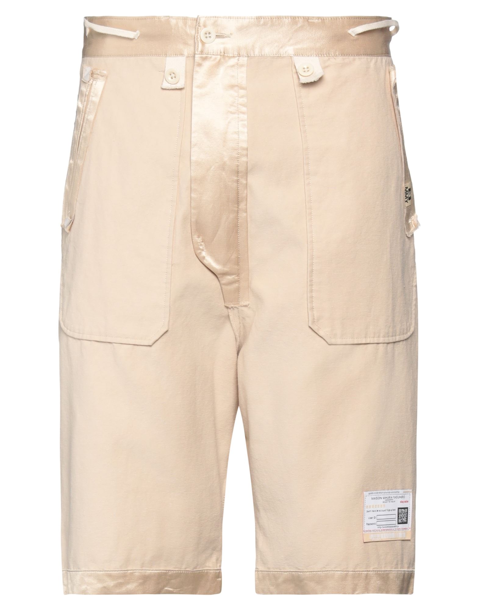 Miharayasuhiro Maison Mihara Yasuhiro Man Shorts & Bermuda Shorts Beige Size 28 Cotton, Nylon