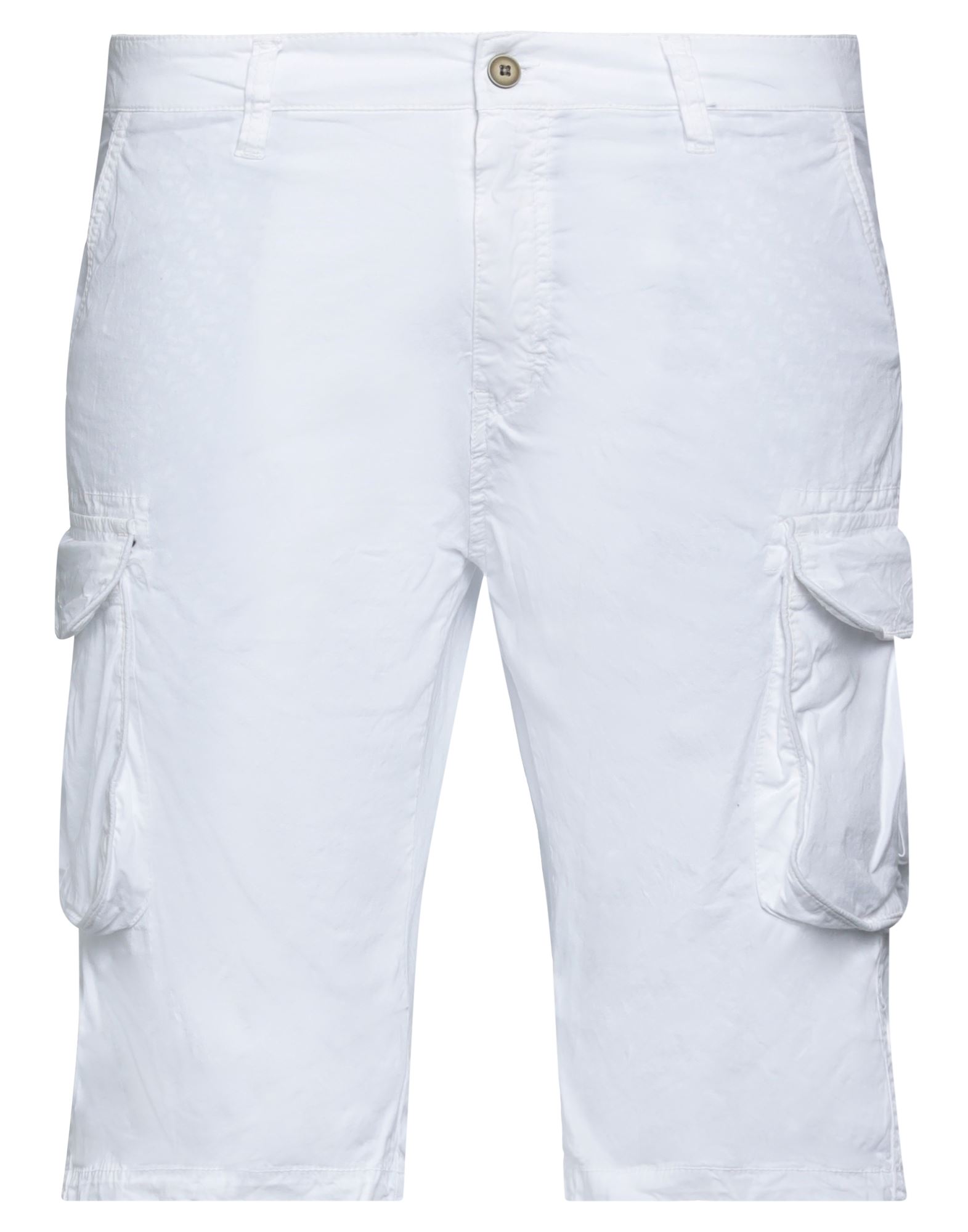 En Avance Man Shorts & Bermuda Shorts Ivory Size 36 Cotton, Elastane In White